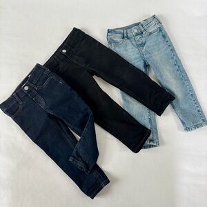 H&M Toddler Girls 3T Jeans Bundle NWOT | Adjustable Waist Slim Fit Denim | 3